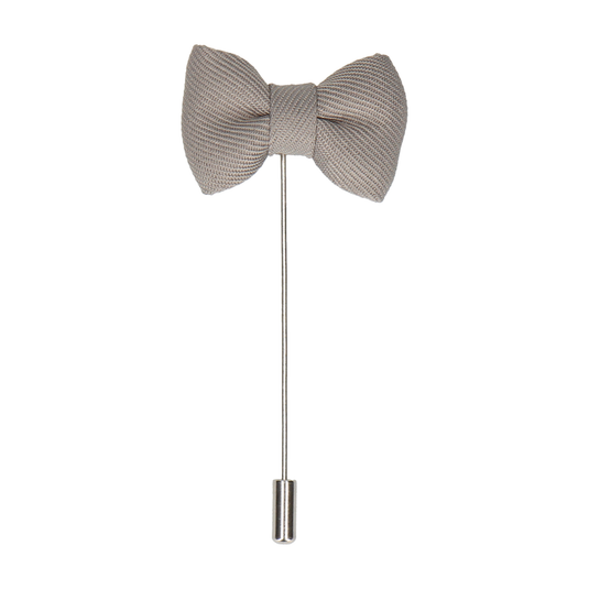 Grey Bow Tie Lapel Pin - Lapel Pin with Free UK Delivery - Mrs Bow Tie