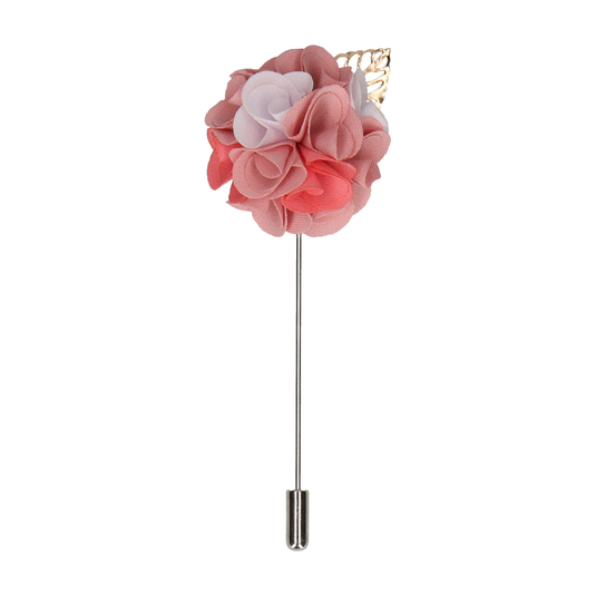 Bouquet (Pink) Lapel Pin - Lapel Pin with Free UK Delivery - Mrs Bow Tie