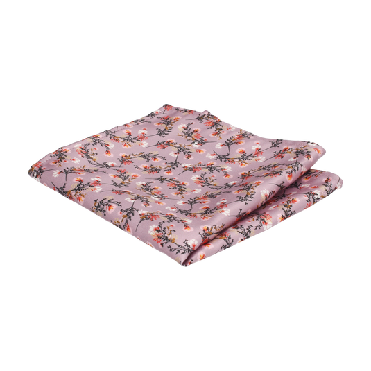 Dusk Pink Wedding Floral Pocket Square - Pocket Square with Free UK Delivery - Mrs Bow Tie