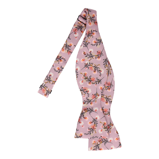 Dusk Pink Wedding Floral Bow Tie - Bow Tie with Free UK Delivery - Mrs Bow Tie