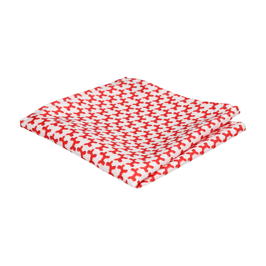 White & Red Balloon Dogs Pocket Square - Pocket Square with Free UK Delivery - Mrs Bow Tie