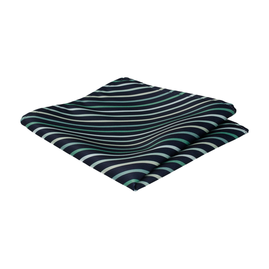 Green Ombre Stripe  Pocket Square - Pocket Square with Free UK Delivery - Mrs Bow Tie