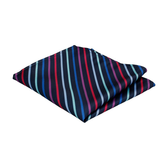 Bright Trendy Stripe Pocket Square - Pocket Square with Free UK Delivery - Mrs Bow Tie
