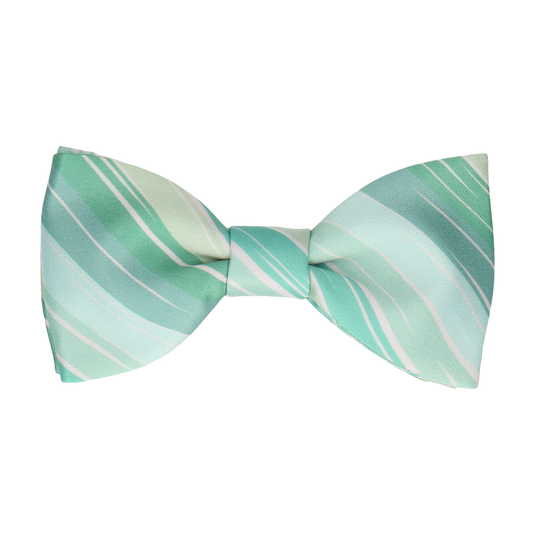 Light Green Rock Stripe Bow Tie - Bow Tie with Free UK Delivery - Mrs Bow Tie