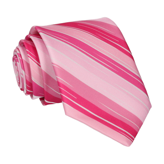 Pink Rock Stripe Tie - Tie with Free UK Delivery - Mrs Bow Tie