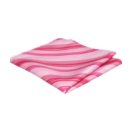 Pink Rock Stripe Pocket Square - Pocket Square with Free UK Delivery - Mrs Bow Tie