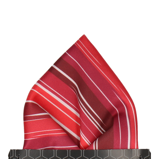 Red Rock Stripe Pocket Square - Pocket Square with Free UK Delivery - Mrs Bow Tie