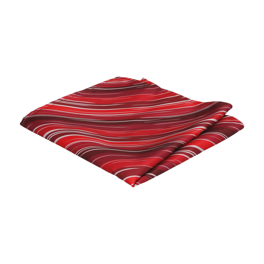 Red Rock Stripe Pocket Square - Pocket Square with Free UK Delivery - Mrs Bow Tie