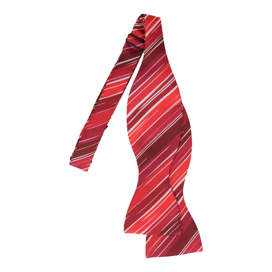 Red Rock Stripe Bow Tie - Bow Tie with Free UK Delivery - Mrs Bow Tie