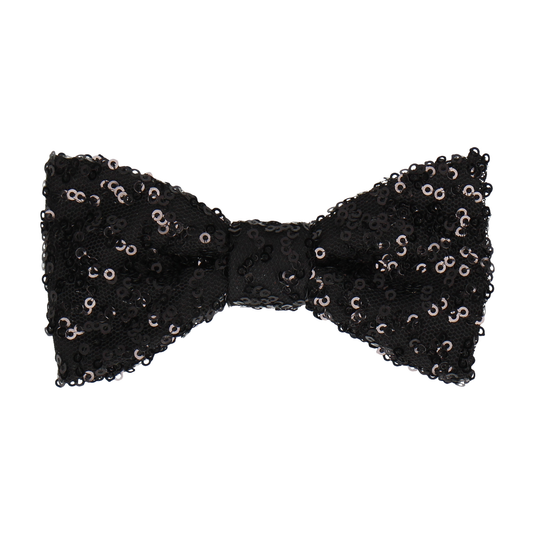 Black Sequin Bow Tie - Bow Tie with Free UK Delivery - Mrs Bow Tie