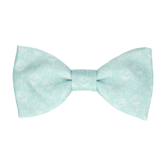 Light Green Stencil Roses Wedding Bow Tie - Bow Tie with Free UK Delivery - Mrs Bow Tie