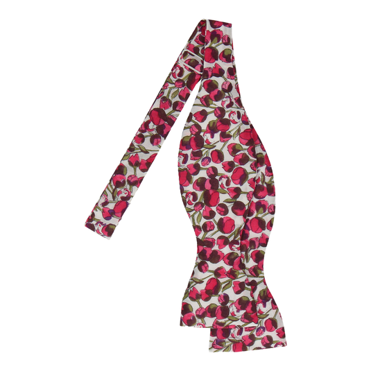 Cerise Pink Tulip Elizas Liberty Cotton Bow Tie - Bow Tie with Free UK Delivery - Mrs Bow Tie