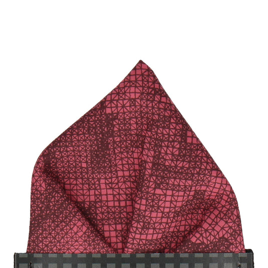 Red Anderson Liberty Cotton Pocket Square - Pocket Square with Free UK Delivery - Mrs Bow Tie