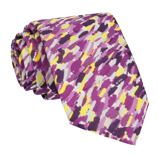 Purple Meadow Rain Liberty Cotton Tie - Tie with Free UK Delivery - Mrs Bow Tie