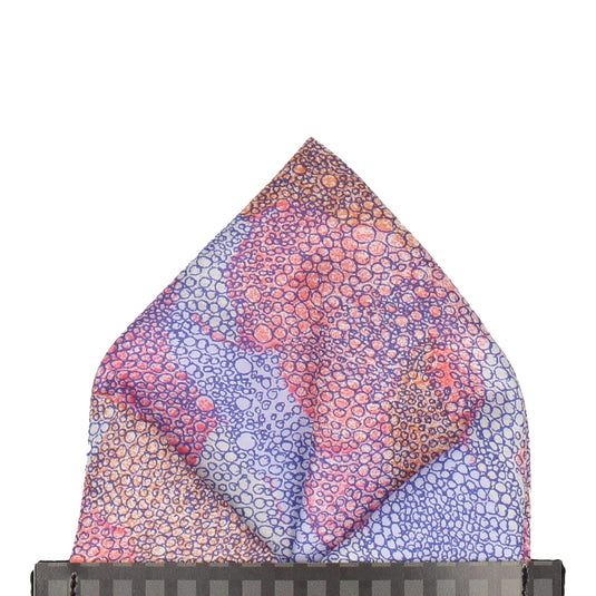 Pink Dots Pattern Luna Liberty Cotton Pocket Square - Pocket Square with Free UK Delivery - Mrs Bow Tie