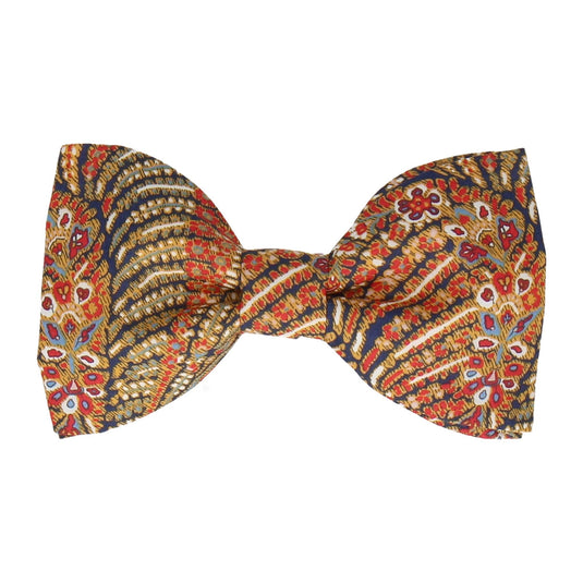 Red & Gold Paisley Liberty Cotton Bow Tie - Bow Tie with Free UK Delivery - Mrs Bow Tie