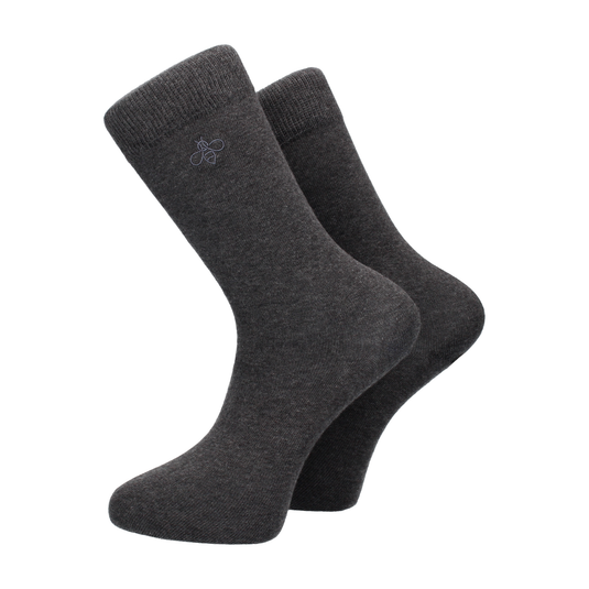 Charcoal Grey Marl Cotton Socks - Socks with Free UK Delivery - Mrs Bow Tie