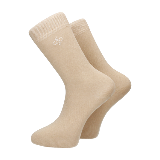 Sand Cotton Socks - Socks with Free UK Delivery - Mrs Bow Tie
