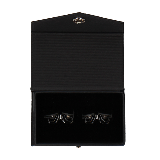 Black Moustache Cufflinks - Cufflinks with Free UK Delivery - Mrs Bow Tie