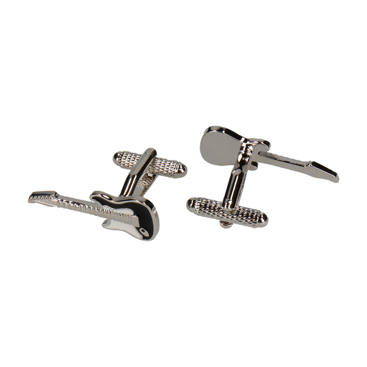 Black & White Guitars Cufflinks - Cufflinks with Free UK Delivery - Mrs Bow Tie