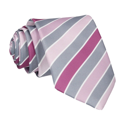 Grey and Purple Ombre Business Stripe Tie - Tie with Free UK Delivery - Mrs Bow Tie