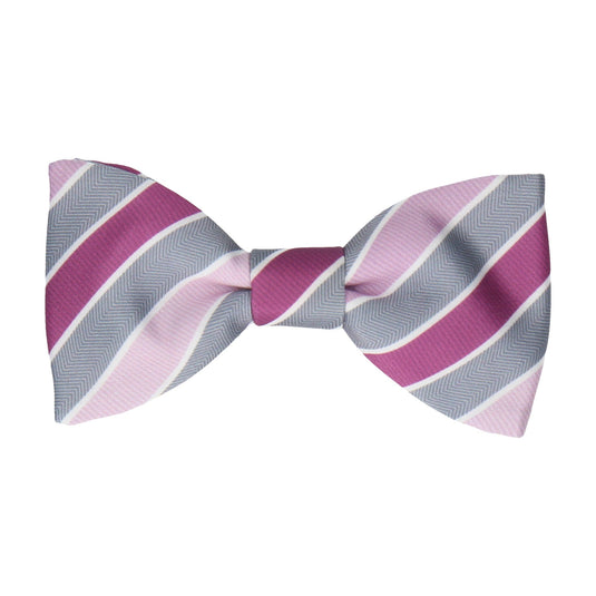 Grey & Purple Ombre Business Stripe Bow Tie - Bow Tie with Free UK Delivery - Mrs Bow Tie