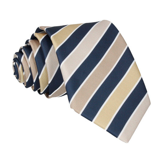 Navy and Gold Ombre Business Stripe Tie - Tie with Free UK Delivery - Mrs Bow Tie