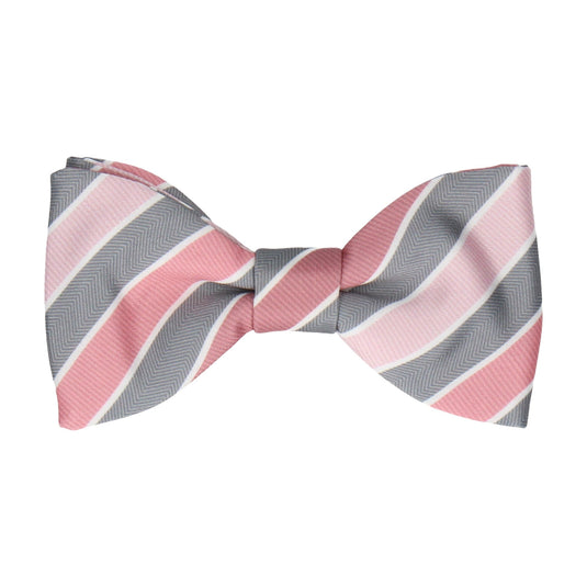 Grey & Pink Ombre Business Stripe Bow Tie - Bow Tie with Free UK Delivery - Mrs Bow Tie