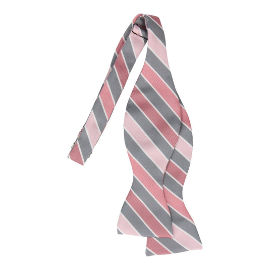 Grey & Pink Ombre Business Stripe Bow Tie - Bow Tie with Free UK Delivery - Mrs Bow Tie