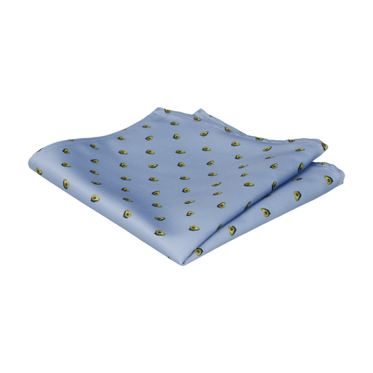Steel Blue Avocado Pocket Square - Pocket Square with Free UK Delivery - Mrs Bow Tie