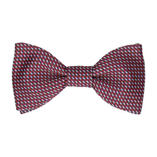 Blue & Red Mini Weave Bow Tie - Bow Tie with Free UK Delivery - Mrs Bow Tie