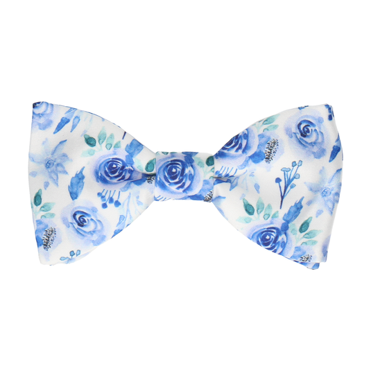 Floral Watercolour Light Blue Rose Bow Tie - Bow Tie with Free UK Delivery - Mrs Bow Tie