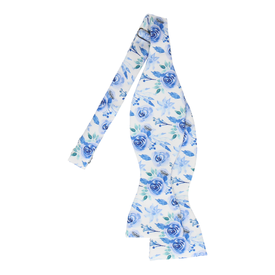 Floral Watercolour Light Blue Rose Bow Tie - Bow Tie with Free UK Delivery - Mrs Bow Tie