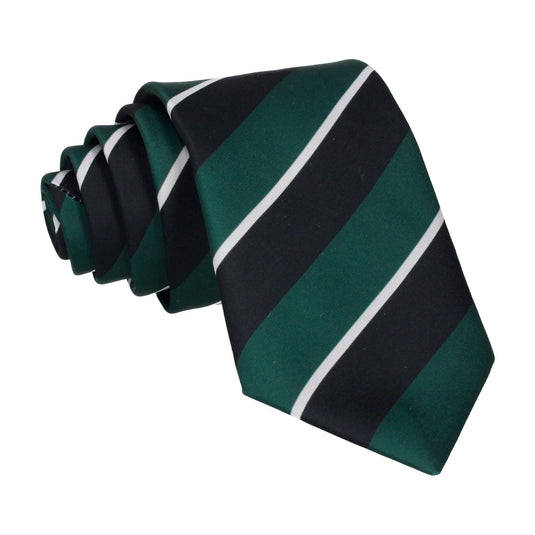 Dark Green & Navy Tie - Tie with Free UK Delivery - Mrs Bow Tie