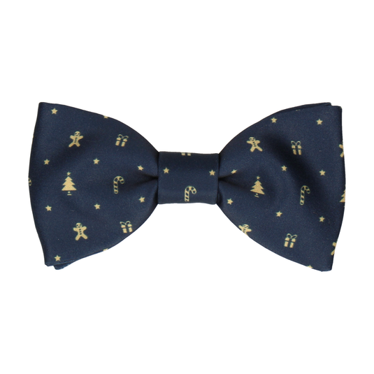 Navy Blue Christmas Bow Tie - Bow Tie with Free UK Delivery - Mrs Bow Tie