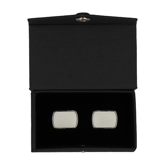 Hammered Silver Cufflinks - Cufflinks with Free UK Delivery - Mrs Bow Tie