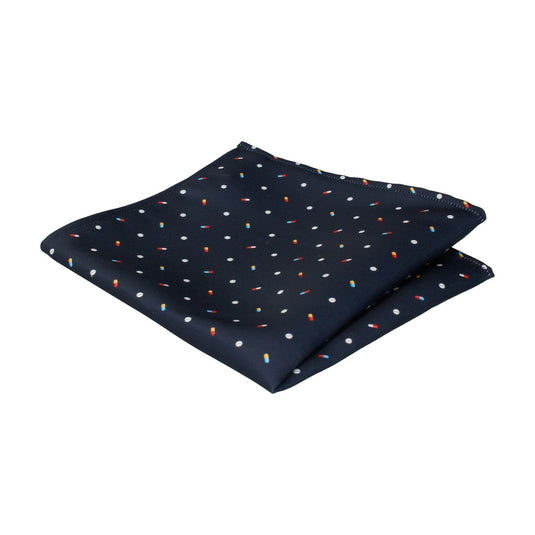 Medication Navy Blue Pocket Square - Pocket Square with Free UK Delivery - Mrs Bow Tie