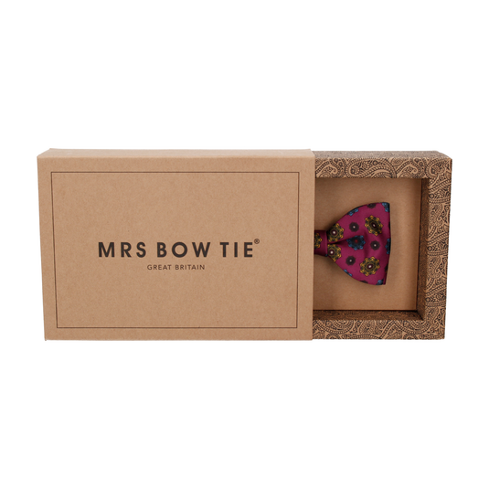 Mulberry Medallion Bow Tie - Bow Tie with Free UK Delivery - Mrs Bow Tie