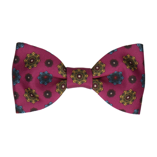 Mulberry Medallion Bow Tie - Bow Tie with Free UK Delivery - Mrs Bow Tie