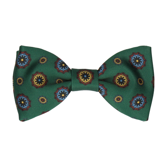 Dark Green Classic Medallion Bow Tie - Bow Tie with Free UK Delivery - Mrs Bow Tie