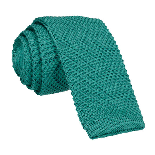 Emerald Green Knitted Tie - Tie with Free UK Delivery - Mrs Bow Tie