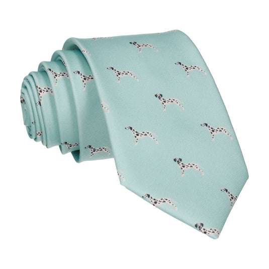 Dalmatian Dog Print Mint Green Tie - Tie with Free UK Delivery - Mrs Bow Tie