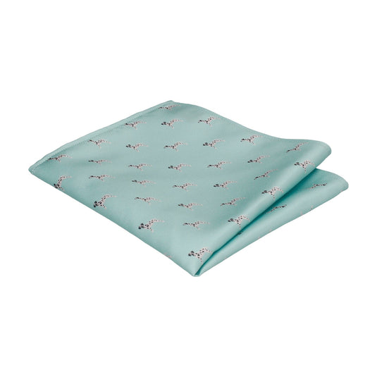 Dalmatian Dog Print Mint Green Pocket Square - Pocket Square with Free UK Delivery - Mrs Bow Tie