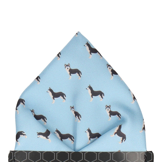 Blue Husky Pocket Square - Pocket Square with Free UK Delivery - Mrs Bow Tie