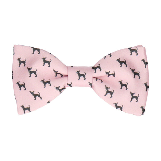 Chihuahua Print Pink Bow Tie - Bow Tie with Free UK Delivery - Mrs Bow Tie