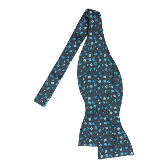 Ditsy Floral Blue Bow Tie - Bow Tie with Free UK Delivery - Mrs Bow Tie