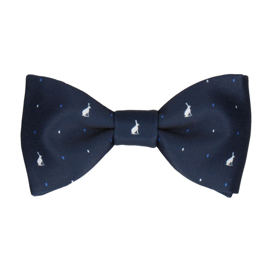 Leveret Hare Trendy Blue Bow Tie - Bow Tie with Free UK Delivery - Mrs Bow Tie