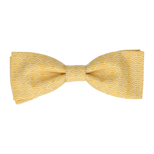 Yellow Art Deco Fans Cotton Bow Tie - Bow Tie with Free UK Delivery - Mrs Bow Tie