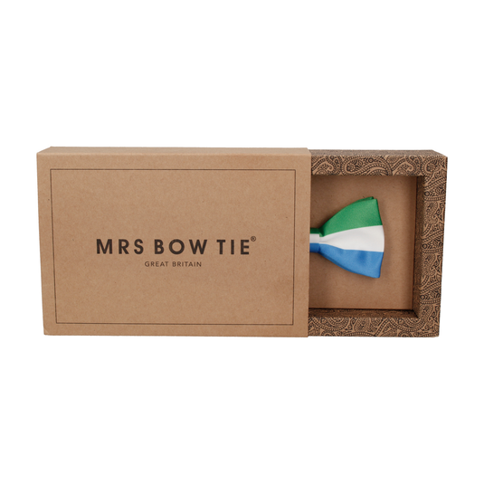 Sierra Leone Flag Bow Tie - Bow Tie with Free UK Delivery - Mrs Bow Tie