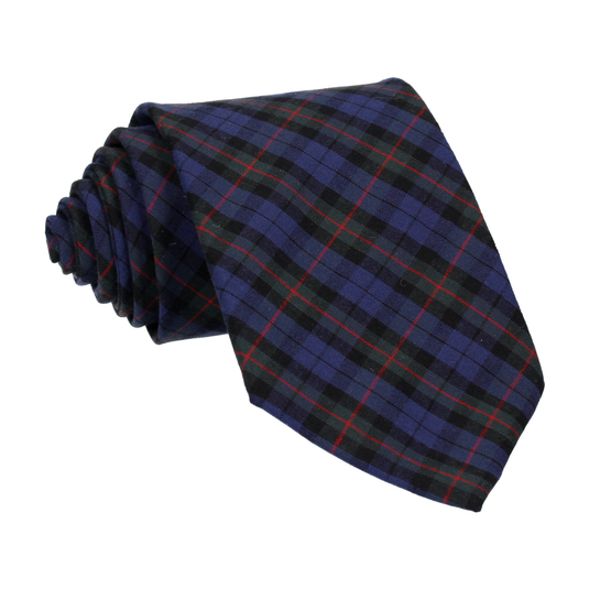 Navy Blue Armstrong Tartan Tie - Tie with Free UK Delivery - Mrs Bow Tie